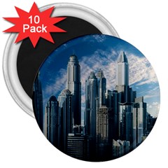 Skyscraper Cityline Urban Skyline 3  Magnets (10 Pack)  by Celenk