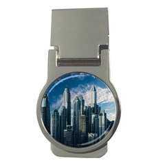 Skyscraper Cityline Urban Skyline Money Clips (round)  by Celenk