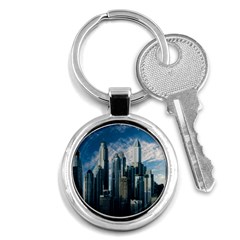 Skyscraper Cityline Urban Skyline Key Chains (round)  by Celenk