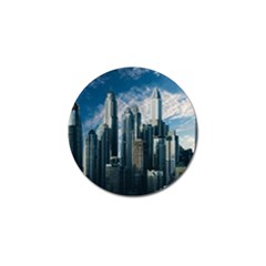 Skyscraper Cityline Urban Skyline Golf Ball Marker by Celenk