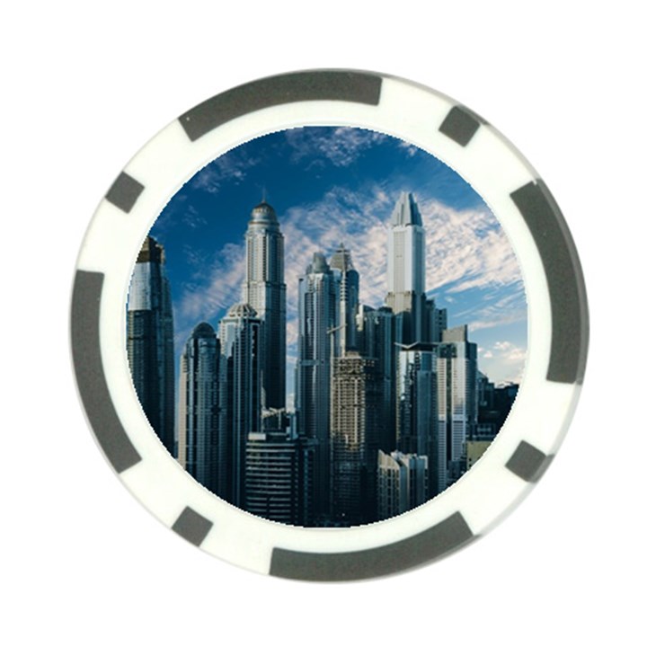 Skyscraper Cityline Urban Skyline Poker Chip Card Guard