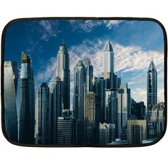 Skyscraper Cityline Urban Skyline Fleece Blanket (mini) by Celenk