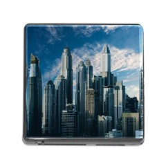 Skyscraper Cityline Urban Skyline Memory Card Reader (square) by Celenk