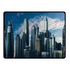 Skyscraper Cityline Urban Skyline Fleece Blanket (small) by Celenk