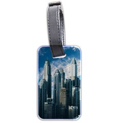 Skyscraper Cityline Urban Skyline Luggage Tags (two Sides) by Celenk