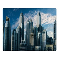 Skyscraper Cityline Urban Skyline Double Sided Flano Blanket (large)  by Celenk