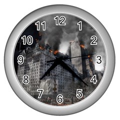 Apocalypse War Armageddon Wall Clocks (silver)  by Celenk