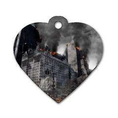 Apocalypse War Armageddon Dog Tag Heart (two Sides) by Celenk