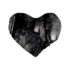 Apocalypse War Armageddon Standard 16  Premium Heart Shape Cushions by Celenk