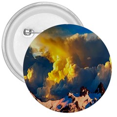 Mountains Clouds Landscape Scenic 3  Buttons by Celenk