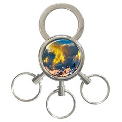 Mountains Clouds Landscape Scenic 3-ring Key Chains by Celenk