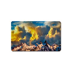 Mountains Clouds Landscape Scenic Magnet (name Card) by Celenk