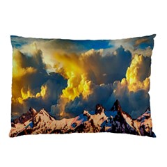 Mountains Clouds Landscape Scenic Pillow Case by Celenk