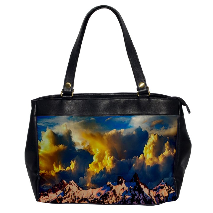 Mountains Clouds Landscape Scenic Office Handbags