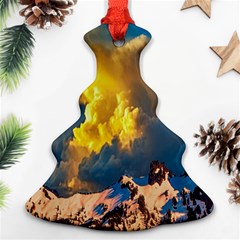 Mountains Clouds Landscape Scenic Ornament (christmas Tree)  by Celenk