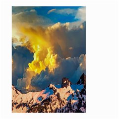 Mountains Clouds Landscape Scenic Small Garden Flag (two Sides) by Celenk