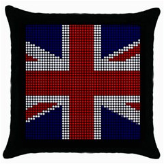 Union Jack Flag British Flag Throw Pillow Case (black) by Celenk