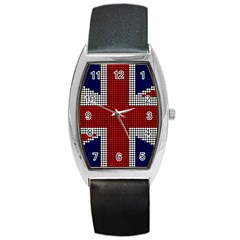 Union Jack Flag British Flag Barrel Style Metal Watch by Celenk