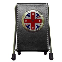 Union Jack Flag British Flag Pen Holder Desk Clocks by Celenk