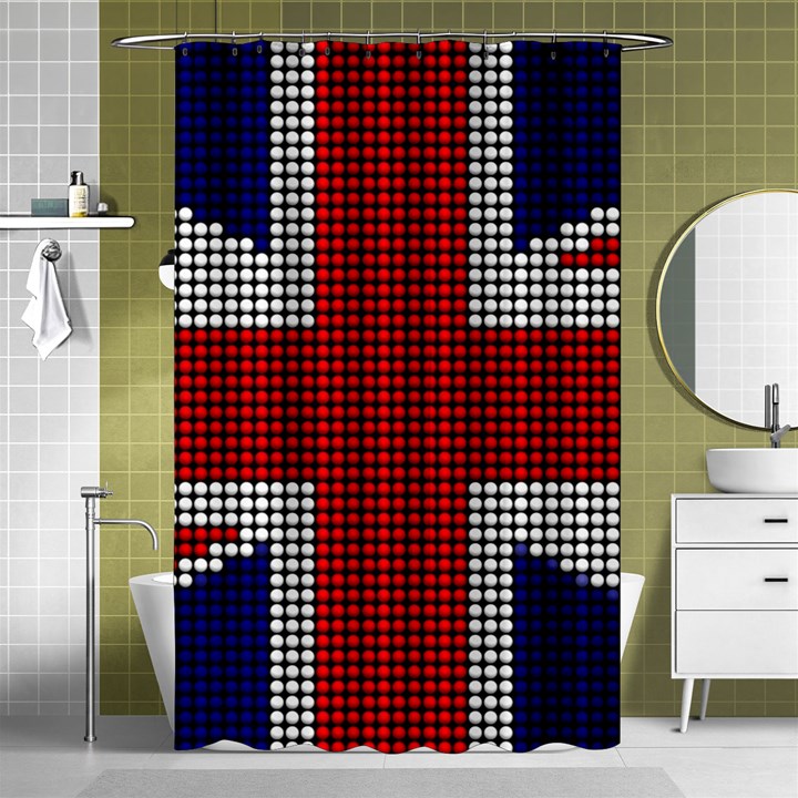 Union Jack Flag British Flag Shower Curtain 48  x 72  (Small) 