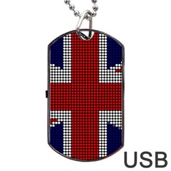 Union Jack Flag British Flag Dog Tag Usb Flash (two Sides) by Celenk