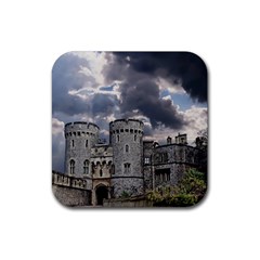 Castle Building Architecture Rubber Coaster (square) 