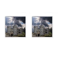 Castle Building Architecture Cufflinks (square) by Celenk