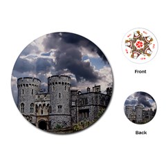 Castle Building Architecture Playing Cards (round)  by Celenk