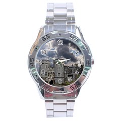 Castle Building Architecture Stainless Steel Analogue Watch by Celenk