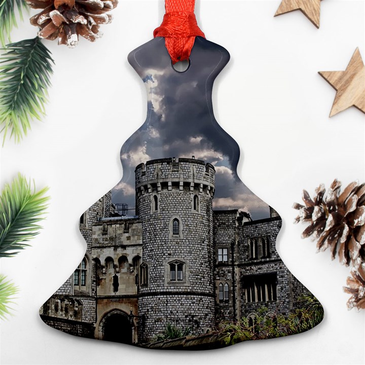 Castle Building Architecture Christmas Tree Ornament (Two Sides)