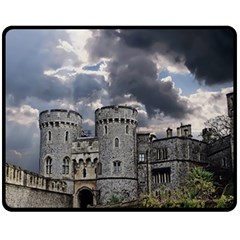 Castle Building Architecture Double Sided Fleece Blanket (medium)  by Celenk