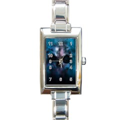 Skull Horror Halloween Death Dead Rectangle Italian Charm Watch by Celenk