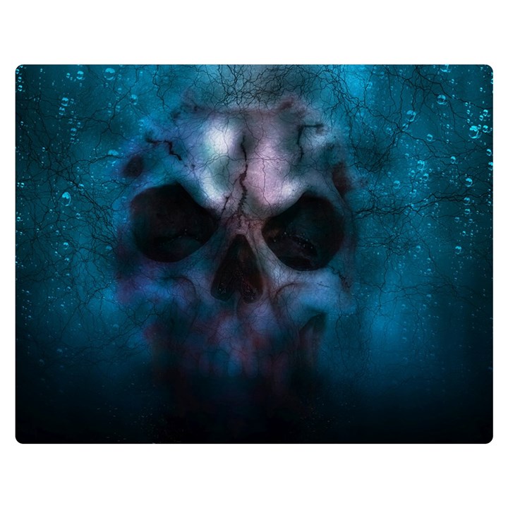 Skull Horror Halloween Death Dead Double Sided Flano Blanket (Medium) 