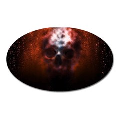 Skull Horror Halloween Death Dead Oval Magnet by Celenk