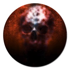 Skull Horror Halloween Death Dead Magnet 5  (round) by Celenk