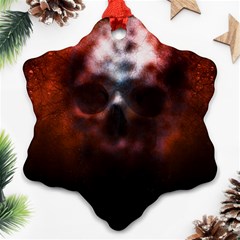 Skull Horror Halloween Death Dead Snowflake Ornament (two Sides) by Celenk