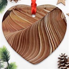 Swirling Patterns Of The Wave Heart Ornament (two Sides) by Celenk