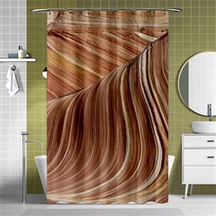 Swirling Patterns Of The Wave Shower Curtain 48  X 72  (small)  by Celenk