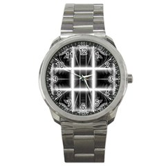 Geometry Pattern Backdrop Design Sport Metal Watch by Celenk