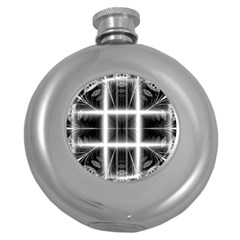 Geometry Pattern Backdrop Design Round Hip Flask (5 Oz)