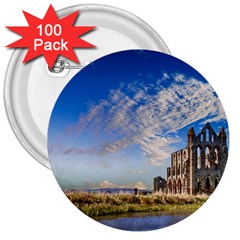 Ruin Church Ancient Architecture 3  Buttons (100 Pack)  by Celenk