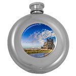 Ruin Church Ancient Architecture Round Hip Flask (5 oz) Front