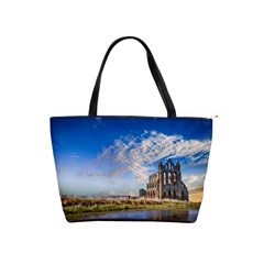 Ruin Church Ancient Architecture Shoulder Handbags by Celenk