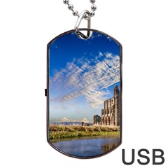 Ruin Church Ancient Architecture Dog Tag Usb Flash (one Side) by Celenk