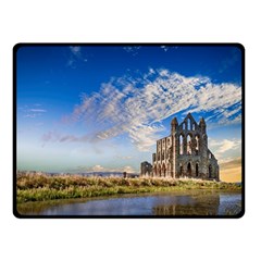 Ruin Church Ancient Architecture Double Sided Fleece Blanket (small)  by Celenk