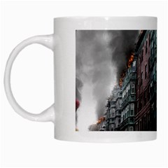 War Destruction Armageddon Disaster White Mugs by Celenk