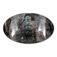 War Destruction Armageddon Disaster Oval Magnet by Celenk