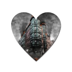 War Destruction Armageddon Disaster Heart Magnet by Celenk