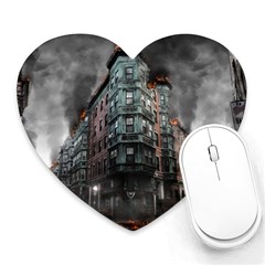 War Destruction Armageddon Disaster Heart Mousepads by Celenk