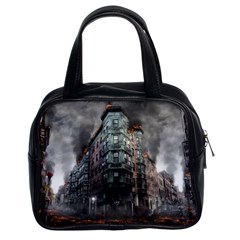 War Destruction Armageddon Disaster Classic Handbags (2 Sides) by Celenk